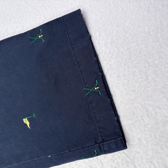 J Crew Pants Mens Size 36 x 32 Navy Blue Broken In Chino Golf Print 19th Hole - Picture 7 of 9